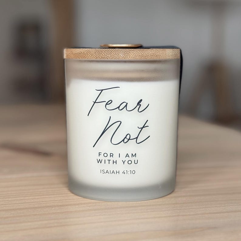 Custom Bible Verse Candle Personalized Christian Gift for Her Scripture Prayer Candle Encouragement Gift Pastor Appreciation Gift Home Decor