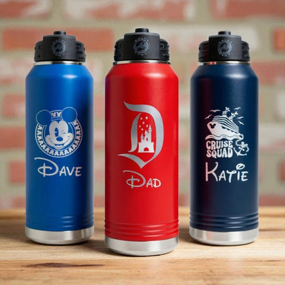 Custom Disney Water Bottle, Personalized Mickey Minnie Mouse Tumbler, Back to School Bottle Gifts