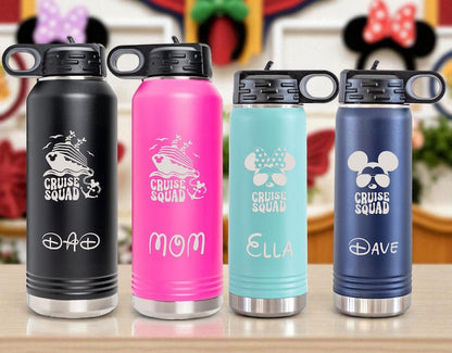 Custom Disney Water Bottle, Personalized Mickey Minnie Mouse Tumbler, Back to School Bottle Gifts
