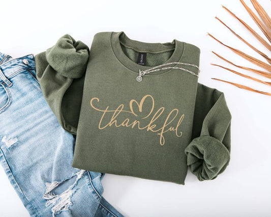 Thankful Sweatshirt, Thankful Lover Sweater, Hello Thanksgiving Sweatshirt, Women Thankful Sweatshirt, Women Gift For Thanksgiving
