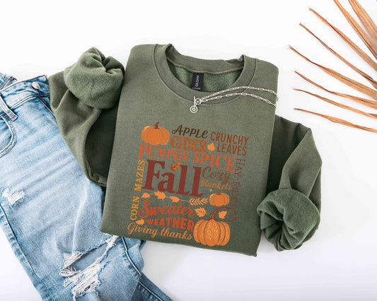 Fall Sweatshirt, Pumpkin Season Sweater, Thanksgiving Tshirt, Halloween Shirt, Fall Apparel, Autumn Hoodie, Thanksgiving Gifts