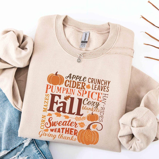 Fall Sweatshirt, Pumpkin Season Sweater, Thanksgiving Tshirt, Halloween Shirt, Fall Apparel, Autumn Hoodie, Thanksgiving Gifts