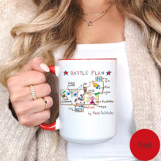 Home Alone Battle Plan Map Coffee Mug (11, 15oz) 90s Christmas Movies