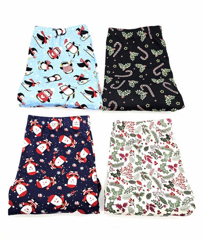 Ultra Soft Women's Christmas Leggings: Festive Holiday Winter Print, Yoga Pants