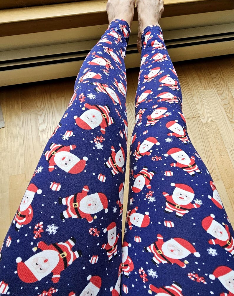 Ultra Soft Women's Christmas Leggings: Festive Holiday Winter Print, Yoga Pants