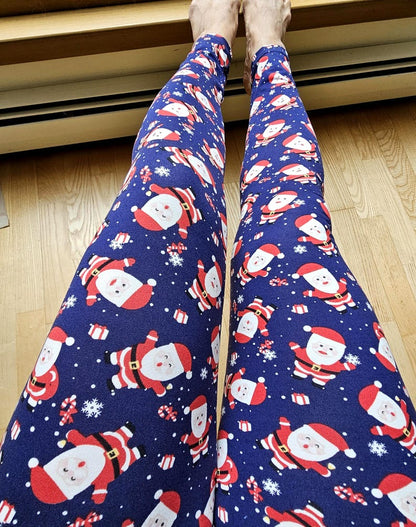 Ultra Soft Women's Christmas Leggings: Festive Holiday Winter Print, Yoga Pants