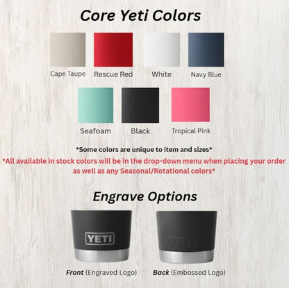 Personalized YETI 42oz Mug – Custom Laser Engraved Tumbler with Straw