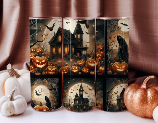 Spooky Season Tumbler, Halloween Pumpkin Tumbler, 20oz 30oz Tumbler, Halloween Tumbler Gift