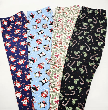 Ultra Soft Women's Christmas Leggings: Festive Holiday Winter Print, Yoga Pants