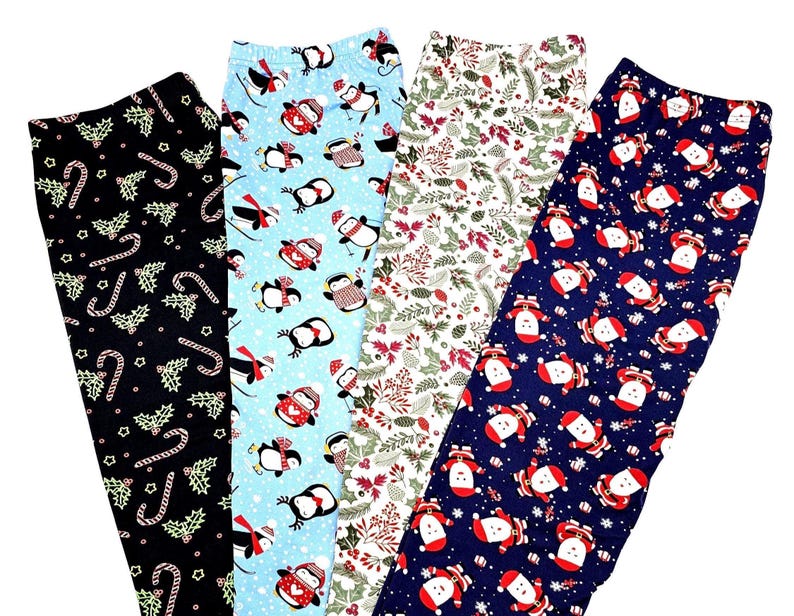 Ultra Soft Women's Christmas Leggings: Festive Holiday Winter Print, Yoga Pants