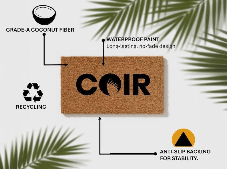 Japanese Wave Coir Doormat | Hokusai Inspired Entryway Rug