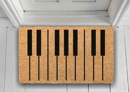Piano Keys Coir Doormat, Music Lover Welcome Mat