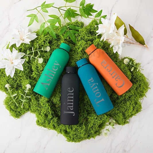 Personalized Christmas Gift Stainless Steel Water Bottle, Custom Name Insulated Tumbler
