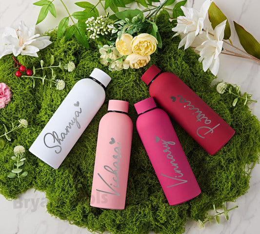 Personalized Christmas Gift Stainless Steel Water Bottle, Custom Name Insulated Tumbler