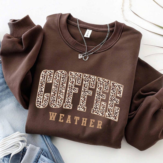 Retro Coffee Weather Sweatshirt, Fall Coffee Lover Gift, Cute Fall Sweatshirt, Pumpkin Spice Shirt, Thanksgiving Shirt, Fall Graphic Tee