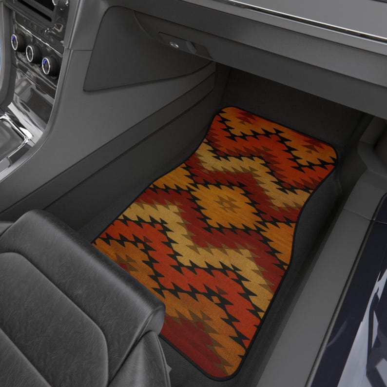 Sunset Trails Native Custom Design Car Floor Mats, Personalized Interior Decor, Set of 4