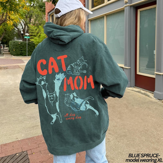 Comfort Colors® Cat Mom Hoodie, Cat Mama Shirt, Funny Cat Hoodie, Cat Mom Gift, Cat Mom Club Sweatshirt, Cat Lover, Fur Mama Sweatshirt