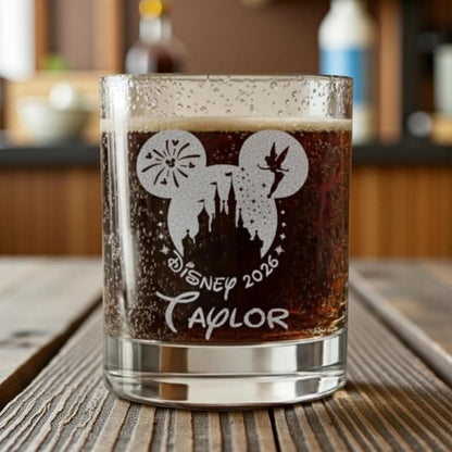 Custom Disney Water Bottle, Personalized Kids Tumbler with Name, First Family Disney Trip Laser Engraved Cup, Gift for Kids