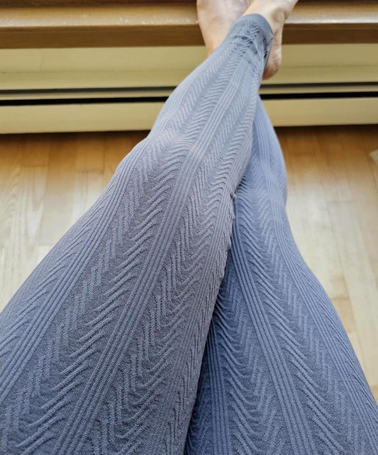 Ultra Soft Textured Fleece Lined Leggings, High Waist Comfy Winter Tights, Yoga Pants