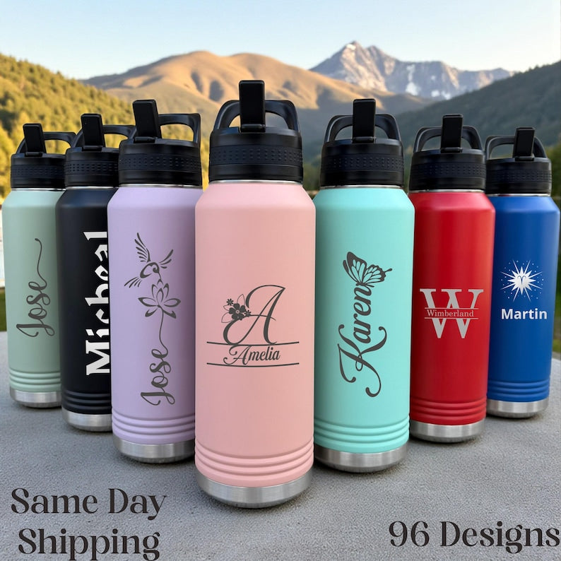 Personalized Disney Water Bottle, Mickey Minnie Disney Castle Cruise Engraved Stainless Steel Tumbler, Disney 2026 Family Cups