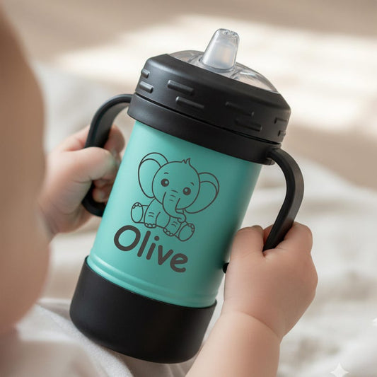 Personalized Toddler Water Bottle, Custom Engraved Sippy Cup, Personalised Tumbler Gift for Kids Baby