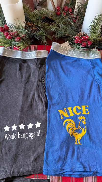 Men's Funny Custom Boxer Brief Underwear (Various Designs)