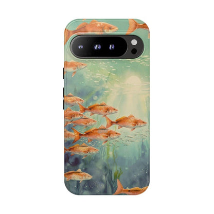 Redfish Phone Case, Tough Case iPhone 17 16 Pro Max, Fishing Phone Cover, Coastal Redfish Artwork, Fisherman Gift, Lucky Levi