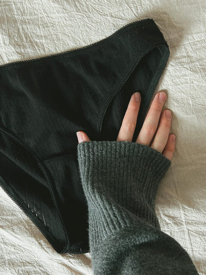 Natural Cotton Lingerie Set for Women, Handmade lingerie, Natural Soft Breathable Fabric, 100% Cotton underwear, Black Cotton lingerie