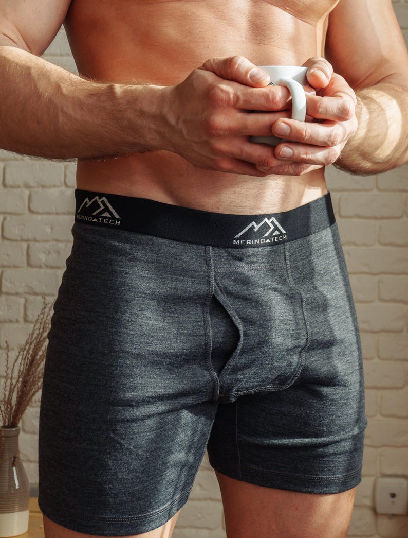 Merino Wool Boxer Shorts for Men, mens trunk underwear, mens boxer shorts merino underwear