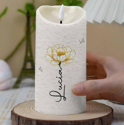 Personalized Always Remember You Are Braver Than You Believe LED Candle,Gift Granddaughters,Granddaughter Candle,Birthday Gift Granddaughter