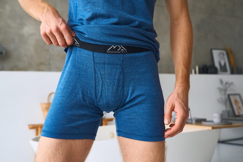 Merino Wool Boxer Shorts for Men, Boxer briefs, mens trunk underwear, undergarment, underpants, boxershorts