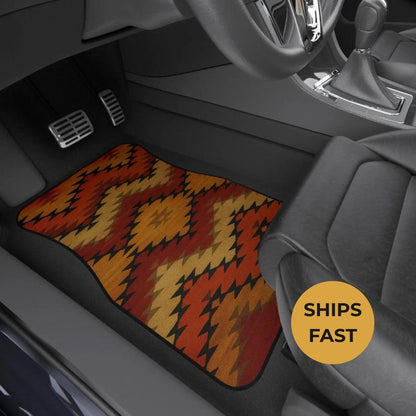 Sunset Trails Native Custom Design Car Floor Mats, Personalized Interior Decor, Set of 4