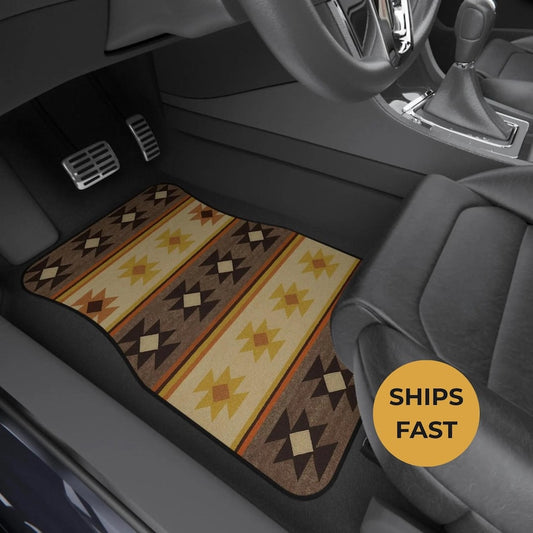 Desert Star Mesa Car Floor Mats: Native Rug Design, Set of 4