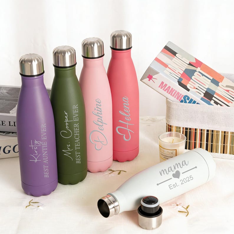 Personalized Insulated Water Bottle,Insulated Stainless Steel Bottle,Bachelorette Party Gift,Travel Tumbler,Mother's Day Gift  2603