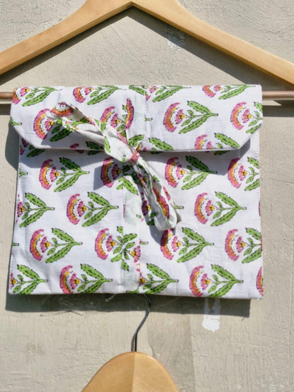 Handmade Cotton Pajama Set: Floral Print Women's Sleepwear