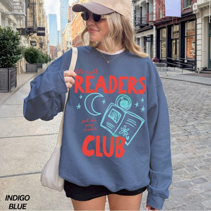 Late Night Readers Club Sweatshirt, Book Lover Gifts, Trendy Book Shirt, Bookish Sweatshirt, Reading Shirt for Women, Bookworm Gift