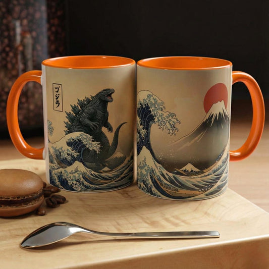 Godzilla 70th Anniversary Mug, King of Monsters Cup, Kaiju Fan Gift, Cool Giants Mug for Dad, Sci-fi Horror Movie Coffee Cup, Gift for Him