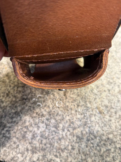 Leather Phone Holster, Belt Loop Case, Handmade Full Grain Buffalo, Made in US