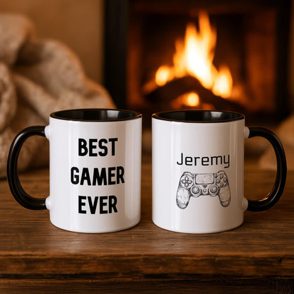 Personalized Best Gamer Ever Mug, Gaming Coffee Mug, Funny Gift Perfect for Birthdays, Holidays, Colleague, Friends, Gaming Gift