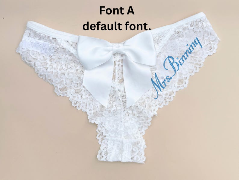 Custom Lace Underwear, Women's Lace Underwear, Bride Underwear, New Mrs Underwear, Honey Moon Outfit, Bridal Shower Gift Set, Gift for Bride