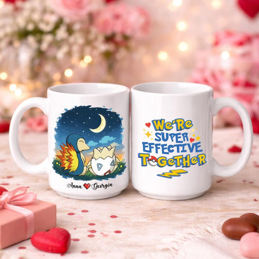 I Choose You Personalized Poke Couple Mug, Anniversary, Valentine Gift, Gamer Husband Present from Wife, Gift For Boyfriend, Girlfriend