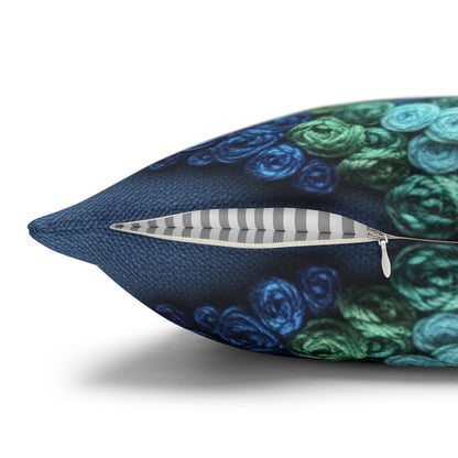 Whale Pillow Cover, Square Ocean Print, Coastal Home Decor, Nautical Sea Life Cushion, Beach house