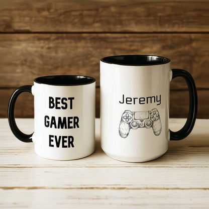 Personalized Best Gamer Ever Mug, Gaming Coffee Mug, Funny Gift Perfect for Birthdays, Holidays, Colleague, Friends, Gaming Gift