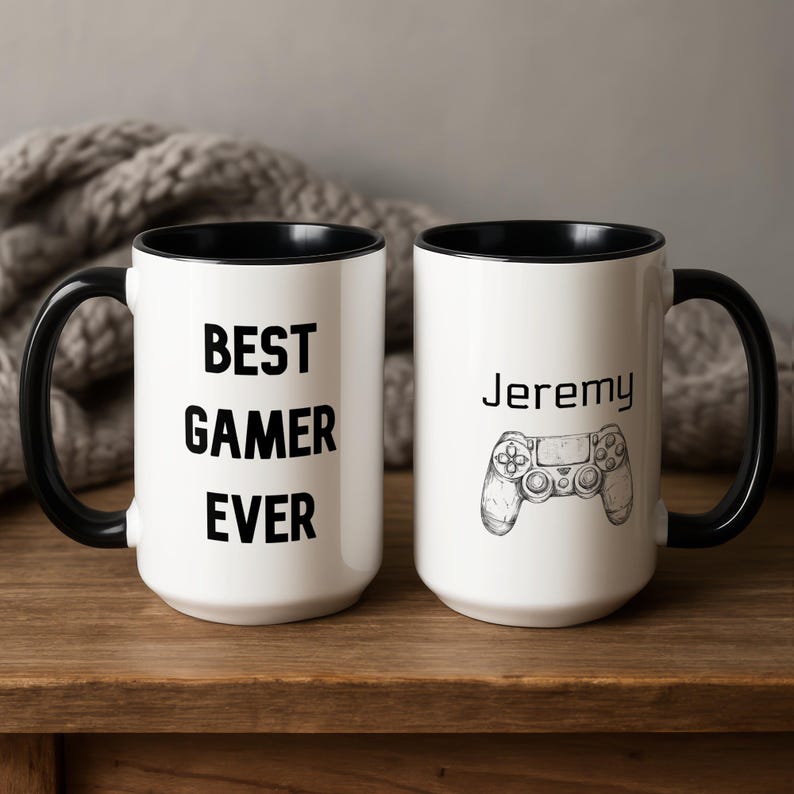 Personalized Best Gamer Ever Mug, Gaming Coffee Mug, Funny Gift Perfect for Birthdays, Holidays, Colleague, Friends, Gaming Gift