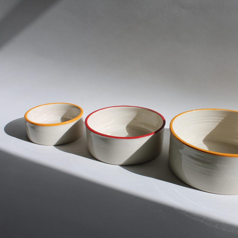 Ceramic Food and Water Bowls for Dogs and Cats
