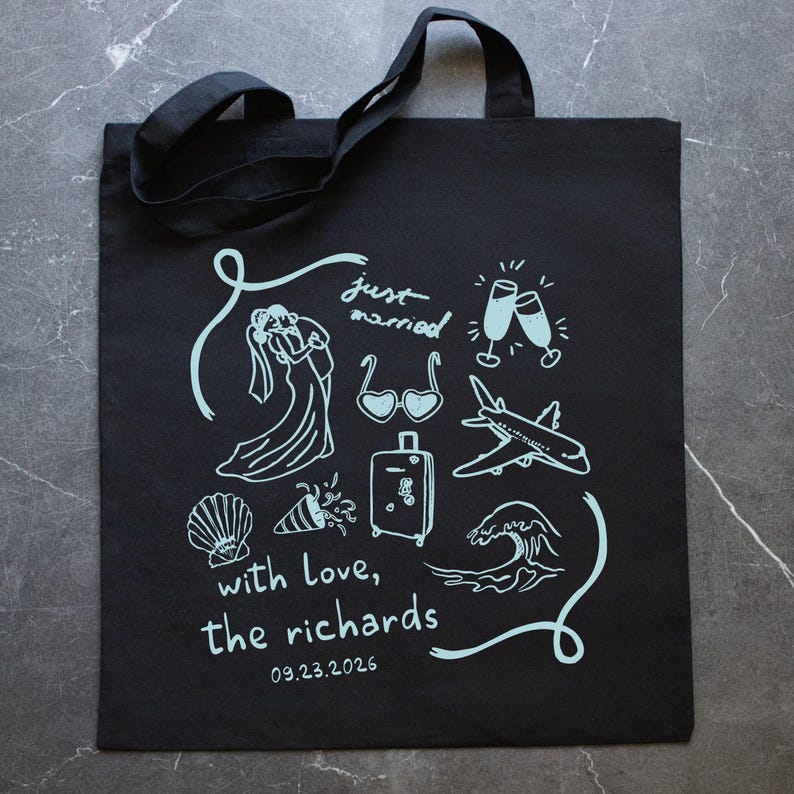 Destination Wedding Welcome Bags, Wedding Guest Favors, Wedding Tote Bags, Custom Wedding Favors, Beach Wedding Bag, Custom Tote Bags