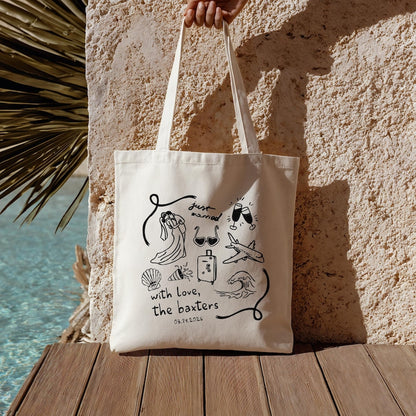 Destination Wedding Welcome Bags, Wedding Guest Favors, Wedding Tote Bags, Custom Wedding Favors, Beach Wedding Bag, Custom Tote Bags