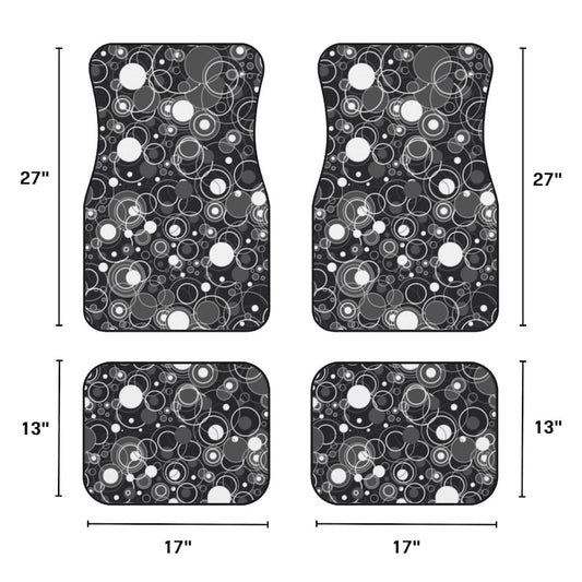 Universal Fit Y2K Circles Car Mats Auto Accessories Set of 4 or 2