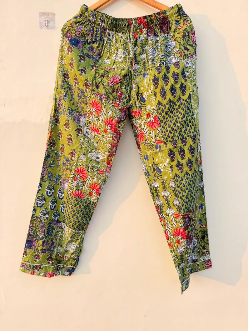 Floral Patchwork Pajama Women, Lightweight Boho Sleepwear, Summer Loungewear, Two Piece PJ