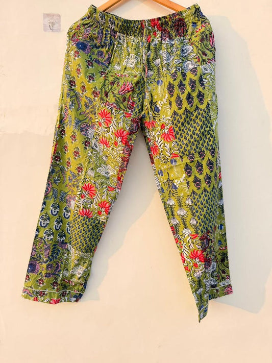 Floral Patchwork Pajama Women, Lightweight Boho Sleepwear, Summer Loungewear, Two Piece PJ